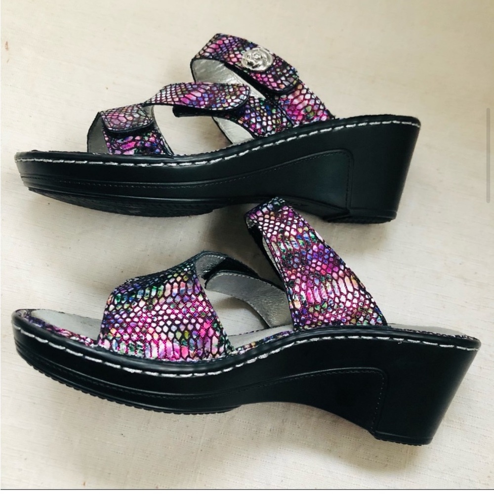 Alegria Colorful Patterned Sandals - Picture 4 of 16